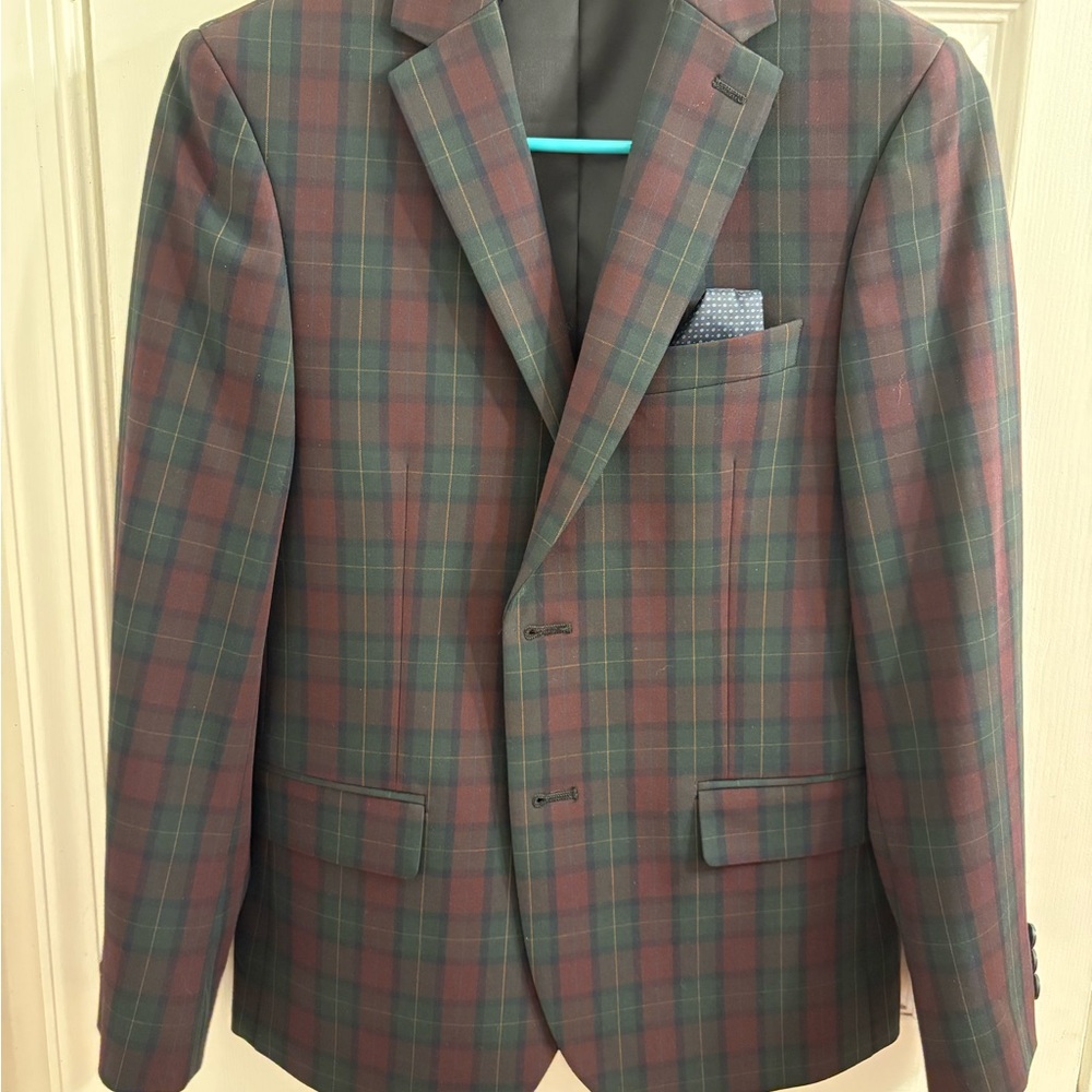 Brooks Brothers Green and Red Plaid Blazer